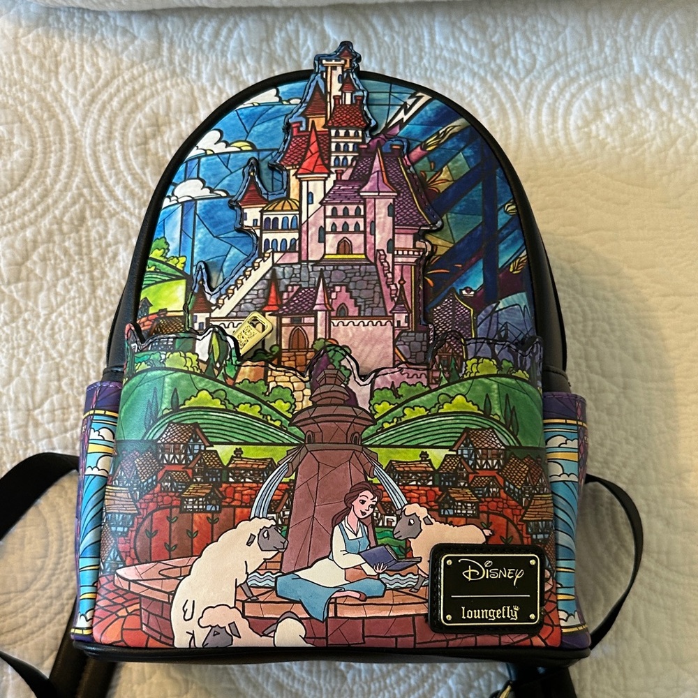 Disney x Loungefly Beauty and the Beast Stained Glass Mini Backpack - Multicolor